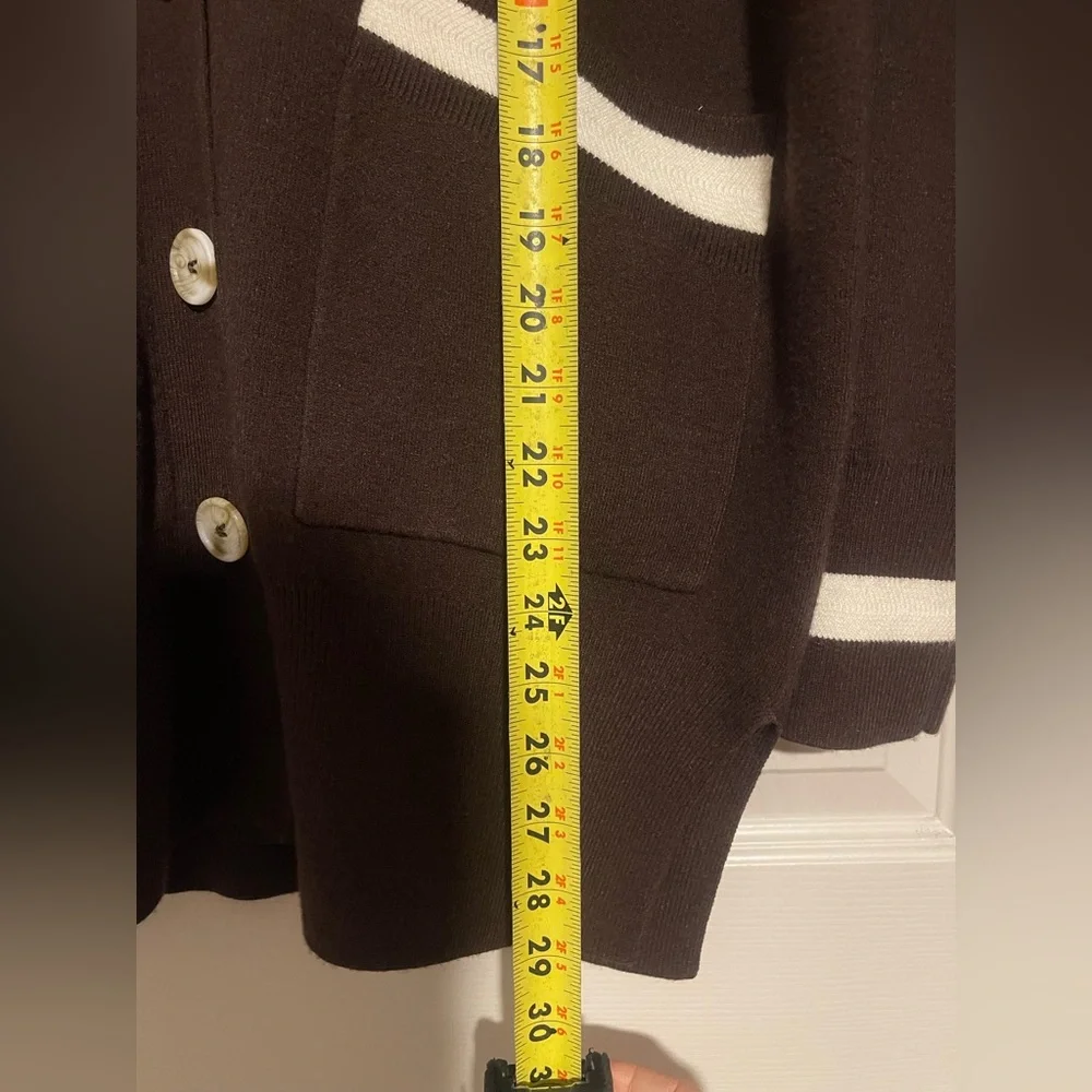Varley Ravi Relaxed Longline Jacket Cardigan Coffee Bean Brown Size small - Picture 13 of 13